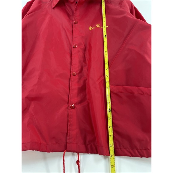 VTG Auburn Sportswear Windbreaker Nylon Snap Jacket XL Retro Redi Rentals Logo - Picture 5 of 6